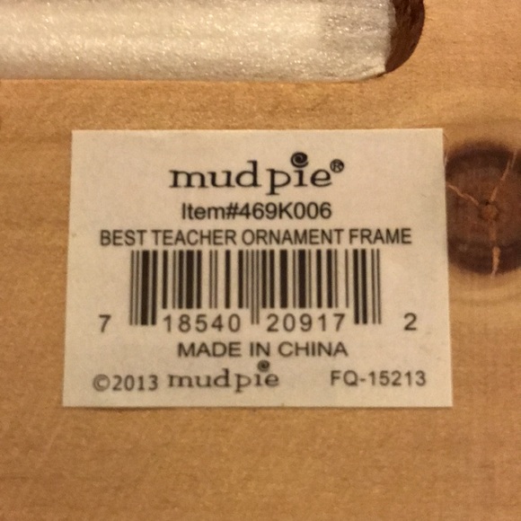 mud pie ornament photo frame in red — NWT - Picture 3 of 3